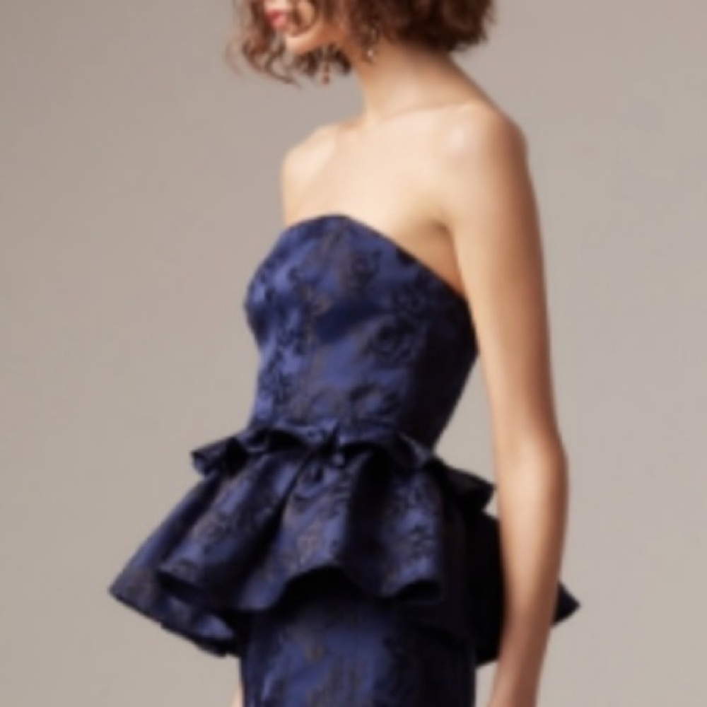 C/MEO Collective | Levity Strapless Fit & Flare Peplum Dark Floral Top XS - Picture 16 of 16